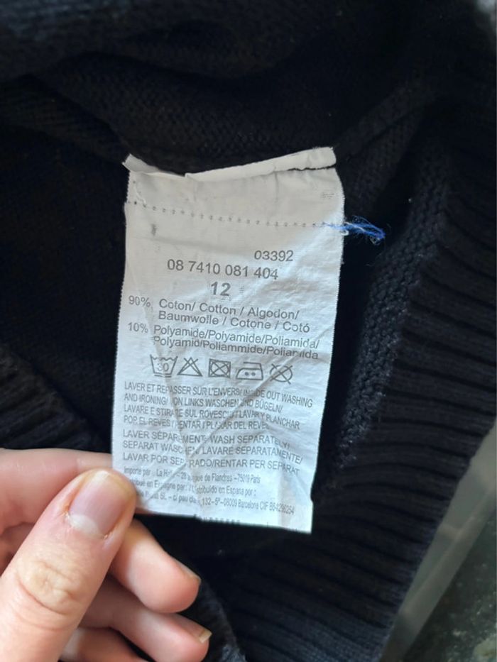 Sweat-shirt Pull garçon overgame 12ans noir - photo numéro 12