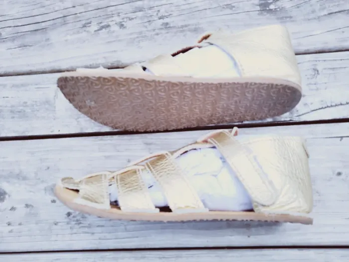 Sandales cuir Zesto gold - photo numéro 4