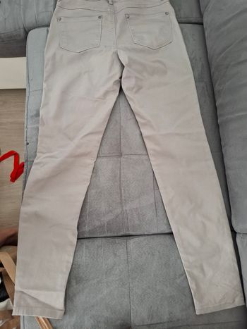 Pantalon enduit gris