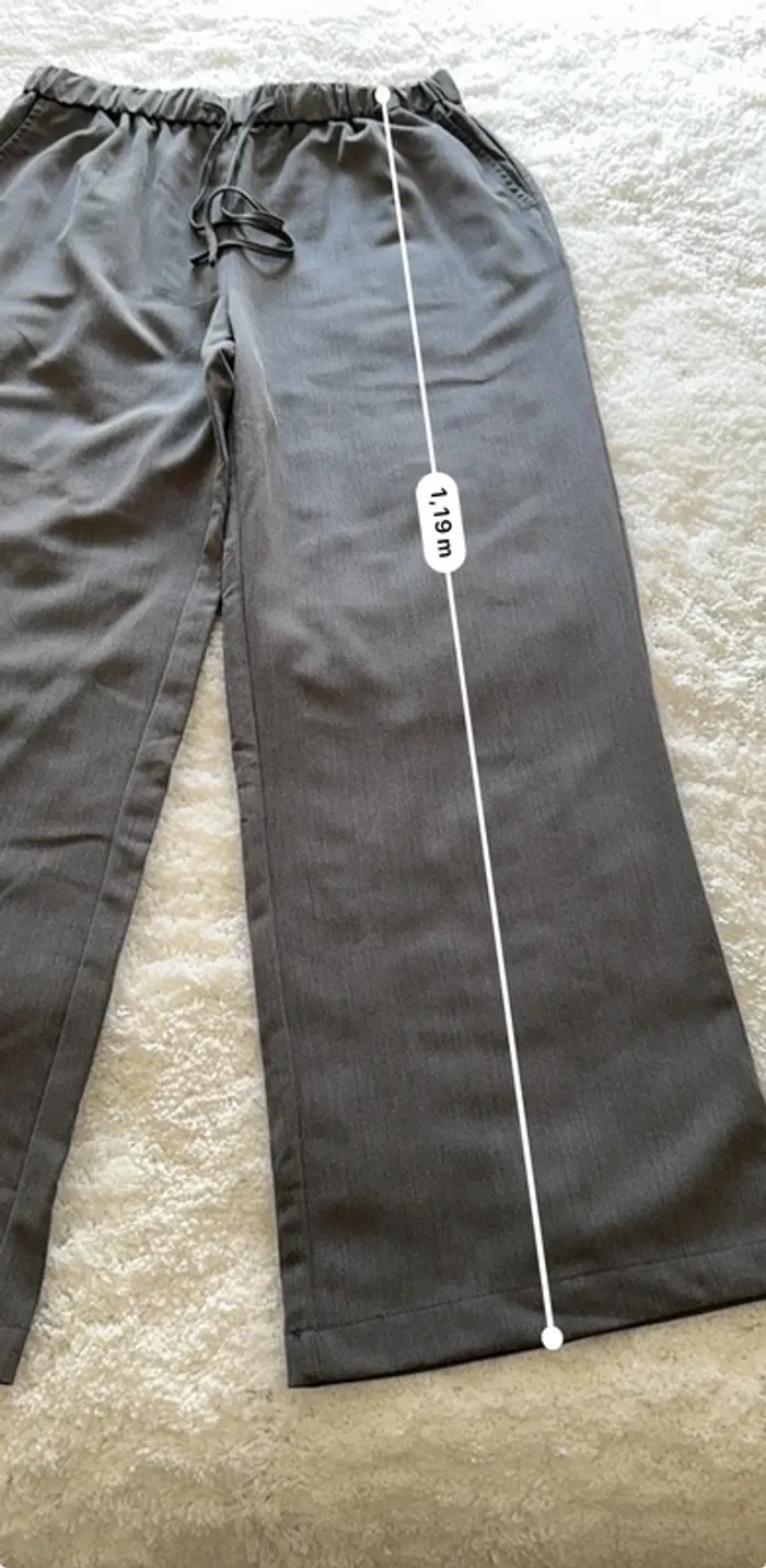 Pantalon large gris Boohoo – Taille L – Confort & Style Décontracté - Neuf - photo numéro 8
