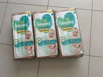 Lot 3 couches  Pampers harmonie taille 2