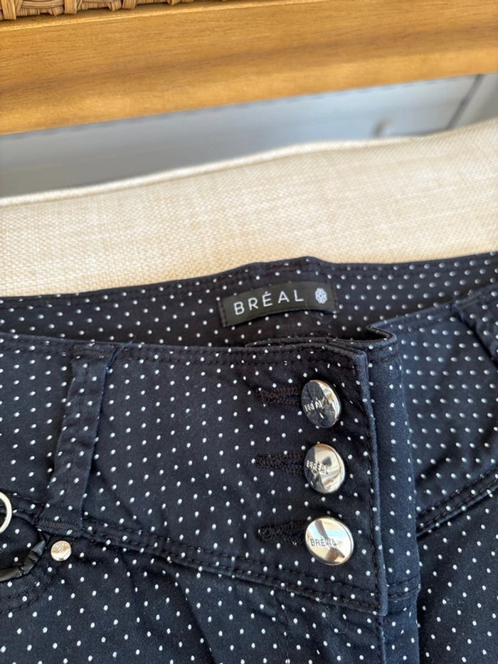 pantalon noir à pois blancs Breal taille 38 neuf - photo numéro 4
