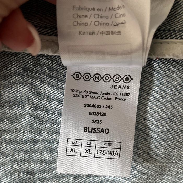 Très belle veste en jean bleu clair Bonobo pour femme, taille XL - photo numéro 6