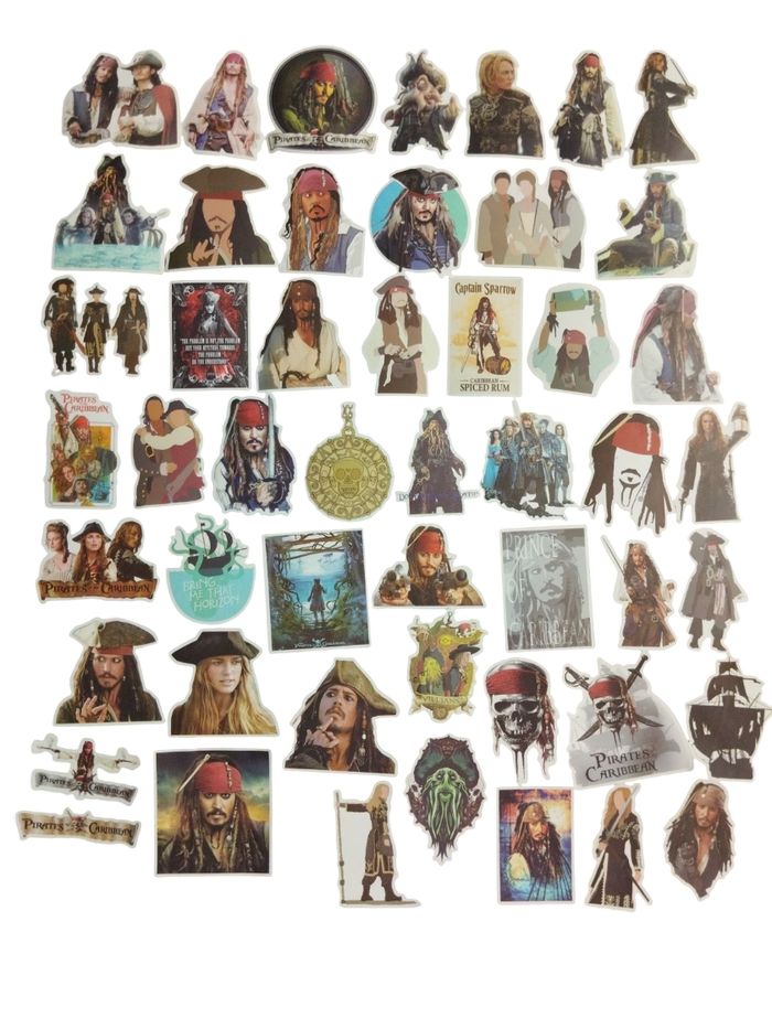 Set 50 stickers autocollants Pirates des Caraïbes