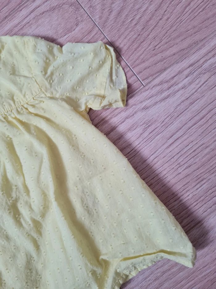 Robe jaune 12 mois doublé coton - photo numéro 4