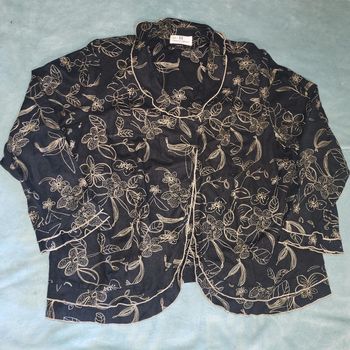 Veste en Lin -  Vintage - Broderie 🧥 Christian Michel Paris - Taille 52 - Fabriqué en France