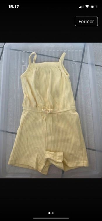 Combi short jaune