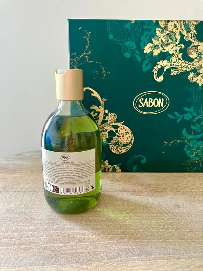Coffret Rituel Corps Sabon Olive Bliss avec  crème, gommage, huile de douche - photo numéro 6