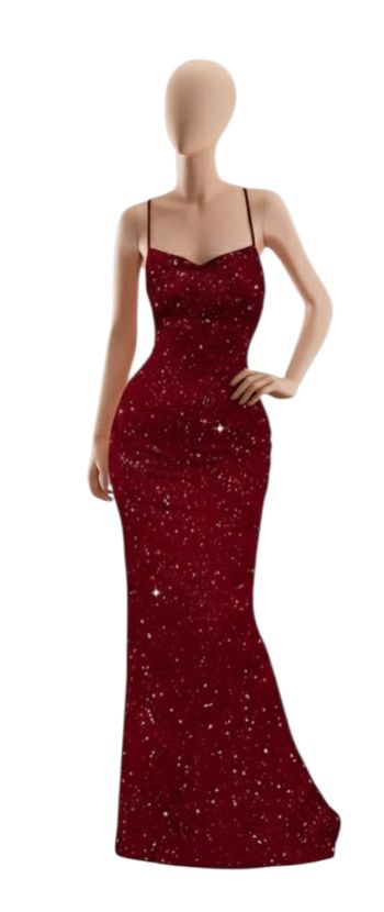 Élégante dans cette robe rouge de cérémonie taille XL 44