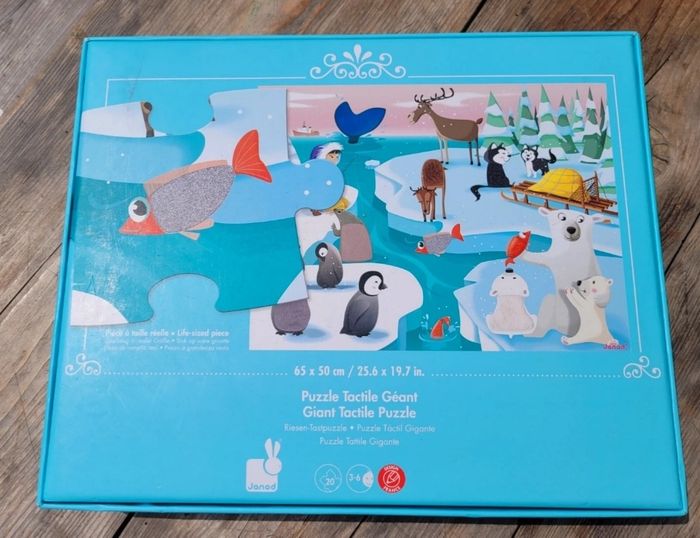 Puzzle tactile Janod 🐧 La Banquise 🐋 20 pièces - photo numéro 9