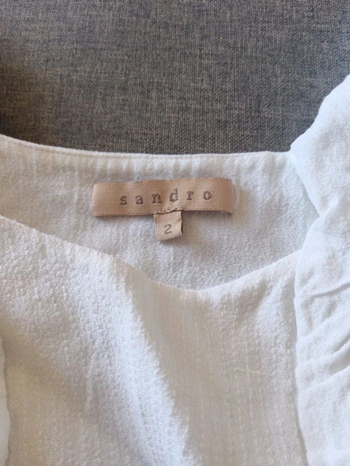 C56 débardeur blanc Sandro T2 - photo numéro 4