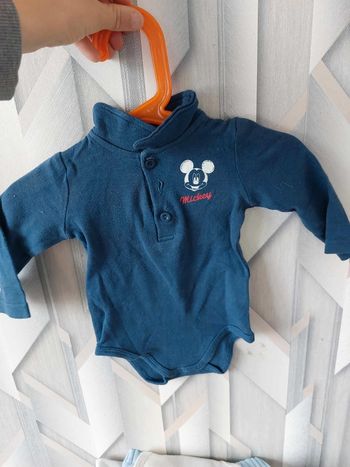 body bleu marine mickey