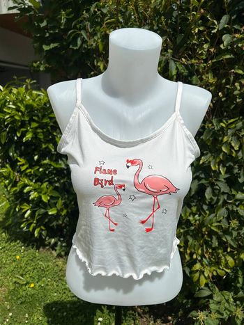 🐦 Débardeur blanc "Flame Bird" 🐦