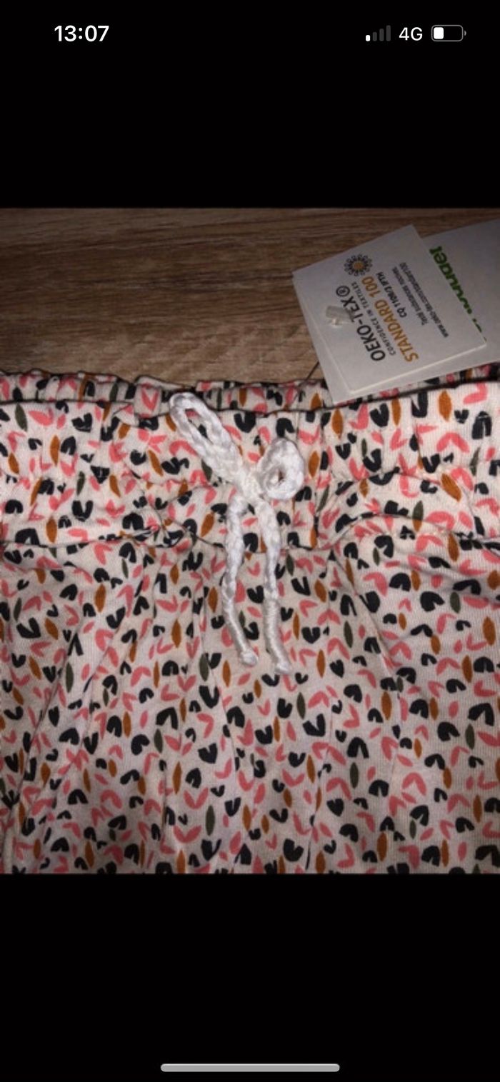 Pantalon vertbaudet crème à motifs - photo numéro 2