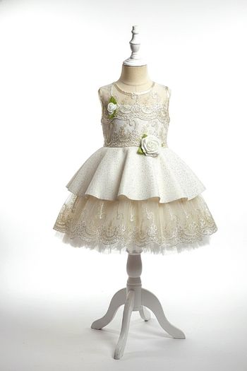 Robe de cérémonie soirée anniversaire mariage 2ans fille neuf tulle  fleur