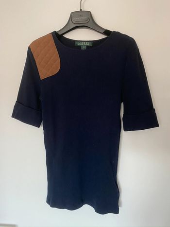 Pull marine manches courtes Ralph Lauren XS