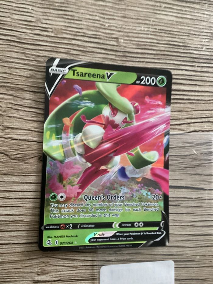 carte Pokémon 021/264 tsareena V anglais ANG année 2021 - photo numéro 3