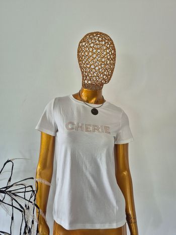 Tee-shirt Femme Blanc Manches Courtes Taille L/40