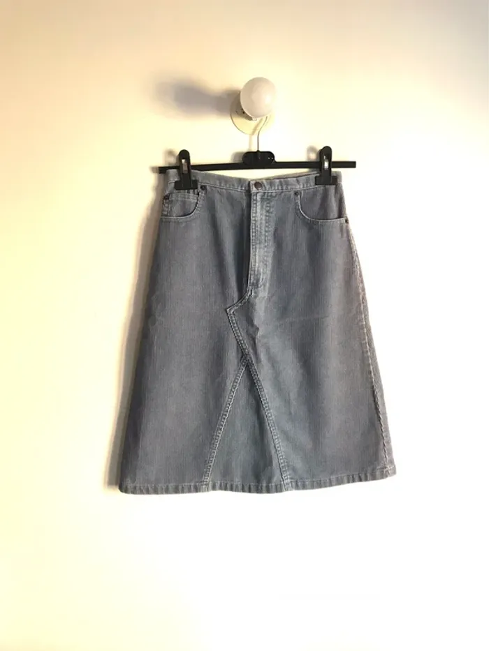 Jupe 10 ans en velours bleu