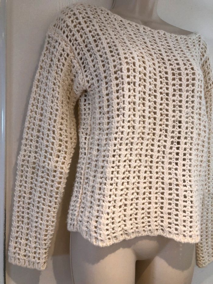 Esprit pull blanc cassé taille M - photo numéro 10