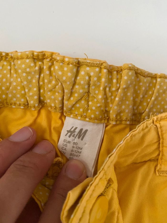 Short jaune été H&M 9-12m - photo numéro 3