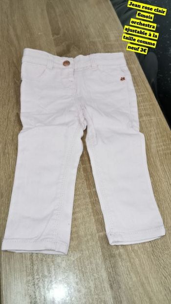 Pantalon en jean rose 6mois orchestra