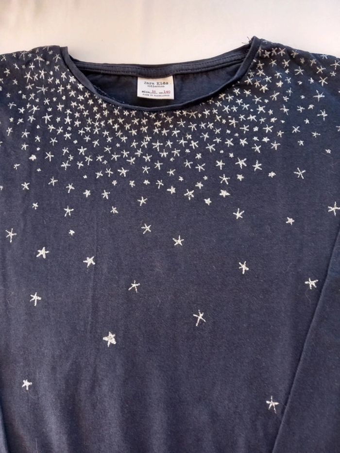Tee-shirt tunique fille Zara Kids 10 ans. - photo numéro 2