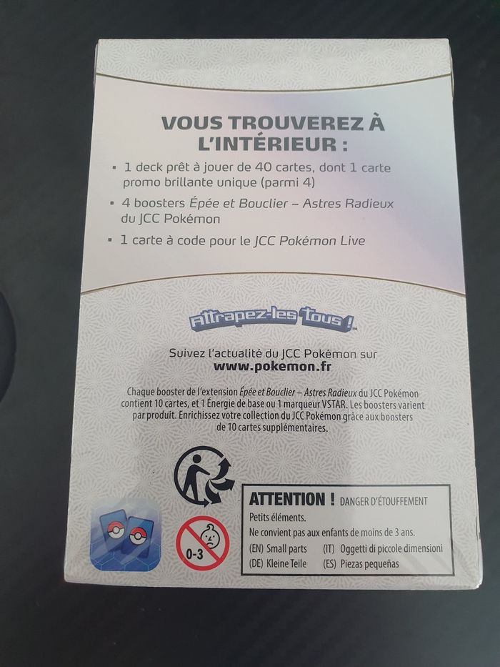 Kit ap pokemon astres radieux fr 4 boosters - photo numéro 2