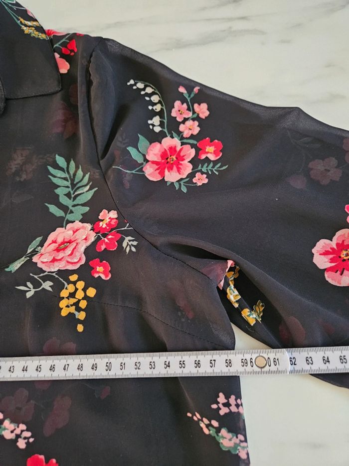 MS Mode chemisier voile transparent à fleurs taille 42 - photo numéro 12