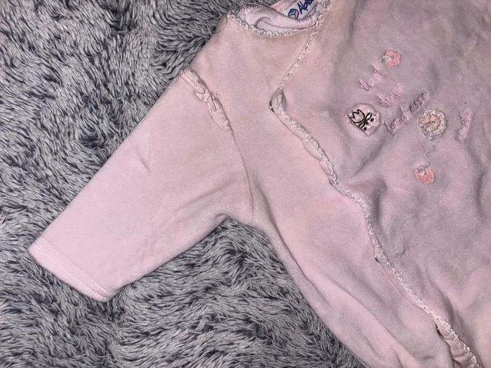 Pyjama velours fleur bébé - photo numéro 2