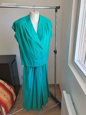 T 38 M Ensemble jupe longue chemisier MC Burton