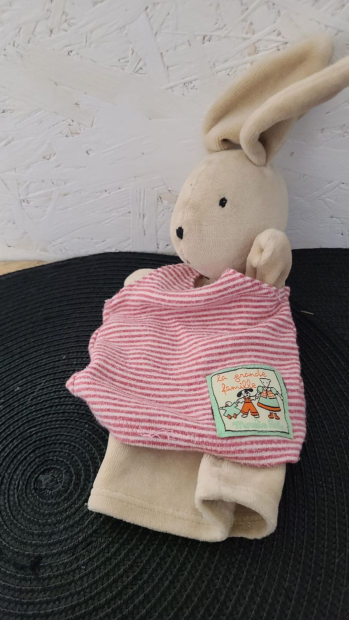 Lapin "Sylvain" MOULIN ROTY Doudou La Grande Famille - photo numéro 3