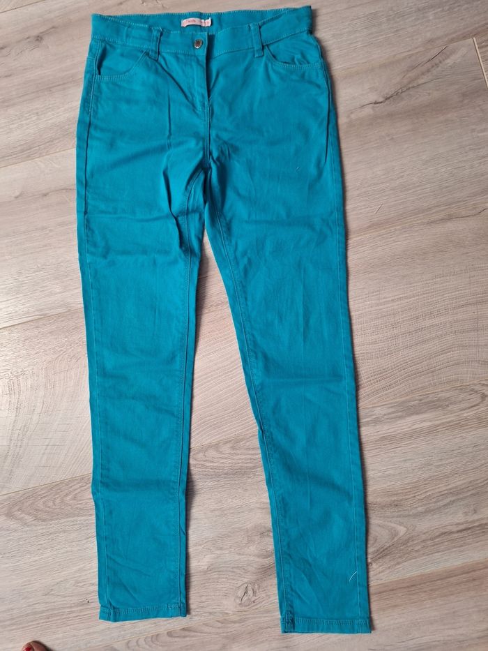 Pantalon jean turquoise fille 12 ans gémo - photo numéro 2
