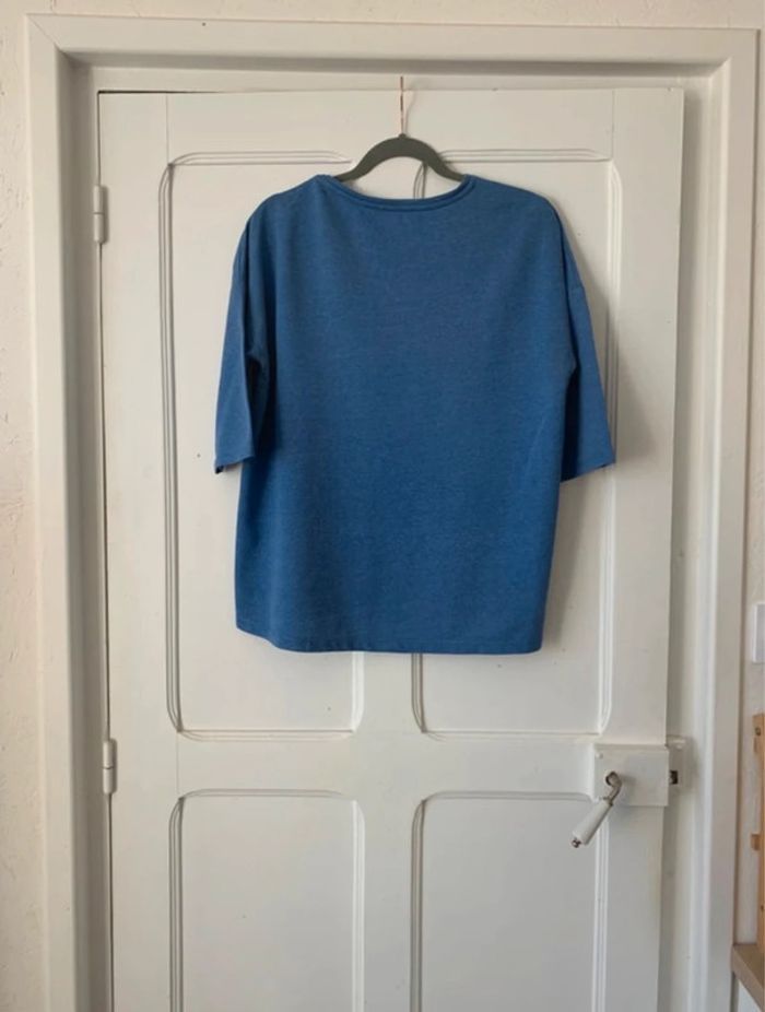 Sweat manches 3/4 bleu/blanc femme - Taille M Lefties - photo numéro 2