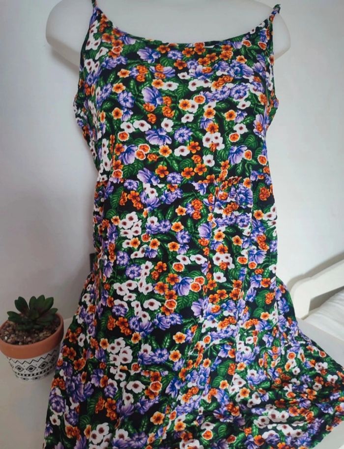 Robe fleurie Chicorée – Taille L – Parfaite pour l’été ! - photo numéro 3