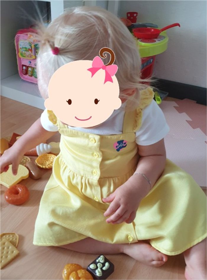 Robe jaune citron - T18M - Gémo/Lulu Castagnette - photo numéro 8