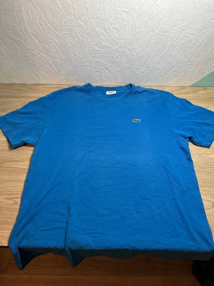 T-shirt Lacoste - couleur bleu - taille L - photo numéro 4