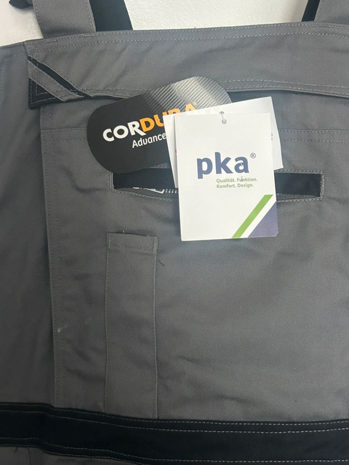 Salopette de travail PKA taille 56/58 france taille étiquette 66 allemand couleur gris foncé - photo numéro 6