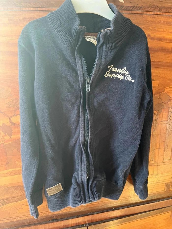 Gilet zippé bleu marine tape à l’œil 6 ans - photo numéro 3