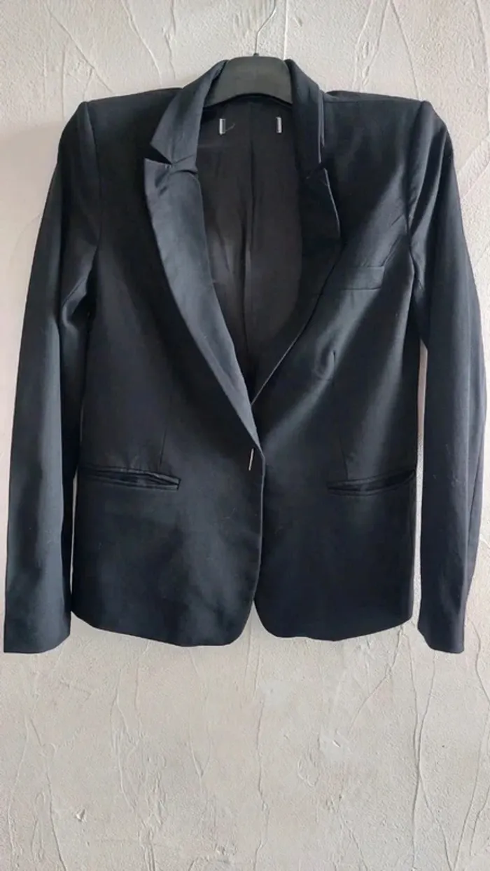 Veste noire élégante 1 bouton