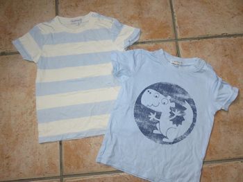 lot de 2 tee shirts 'in extenso' 2 ans-86cm