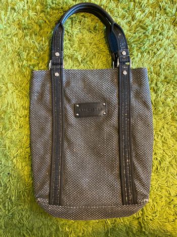 Sac a main lancaster gris paillette et noir