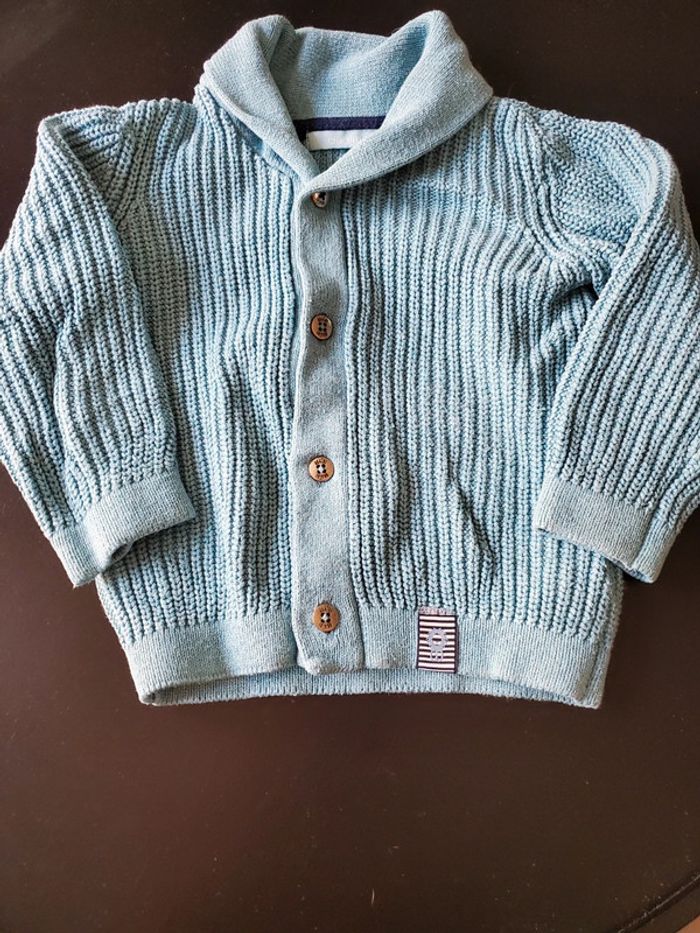 Gilet bleu chaud Obaïbi 24 mois