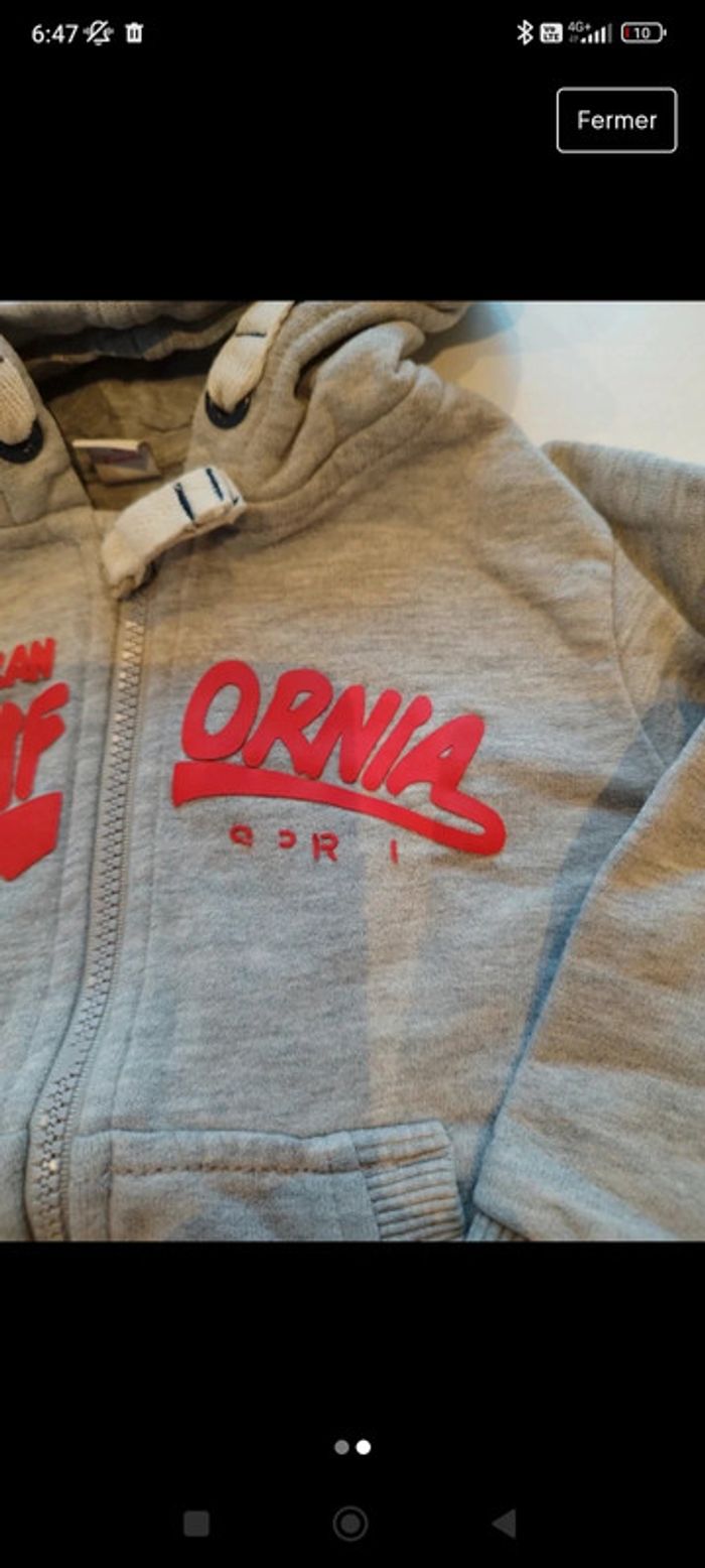 Gilet zippé à capuche 18 mois Esprit - photo numéro 2