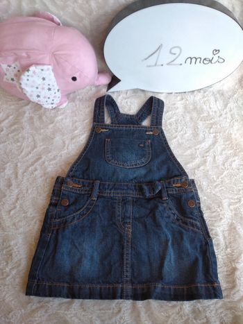 Robe style salopette jeans Fille 12 mois Kiabi 100% coton