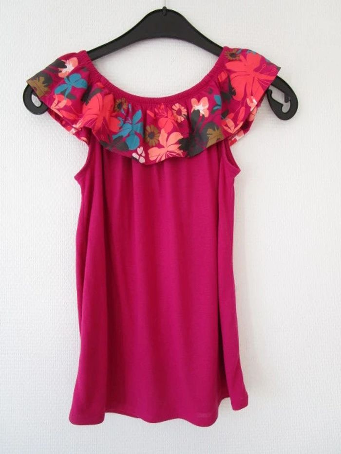 Débardeur fuchsia Gémo 12 ans TBE - photo numéro 2