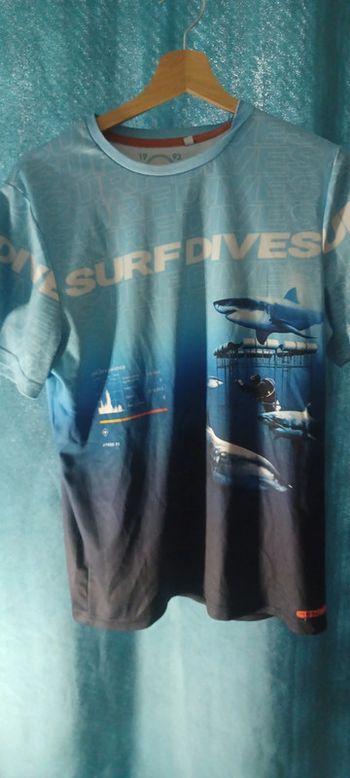 T shirt bleu surfdiving