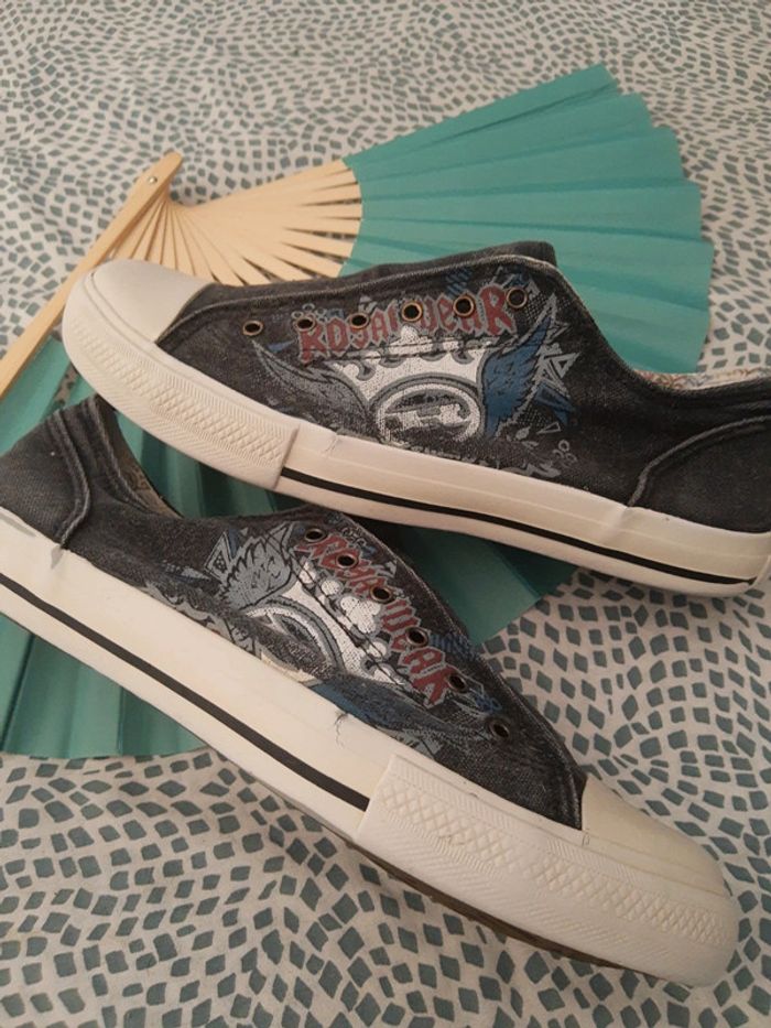 Lot de 2 paires de baskets type slip on 44