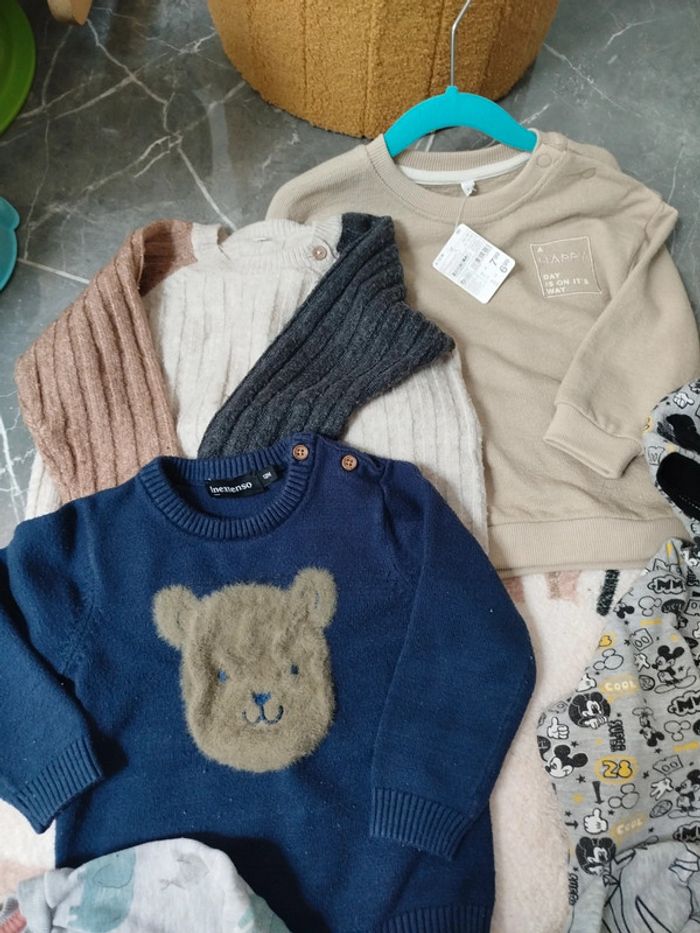 Lot 8 pull sweat mixte garçon 12/18 mois - photo numéro 4
