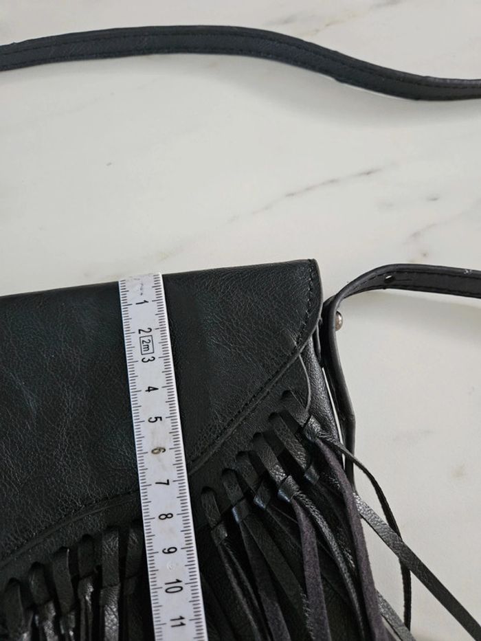 Sacoche à franges cuir noir - photo numéro 9